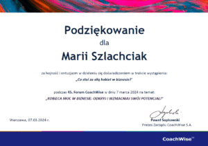 majurta.pl - podziekowania - Coachwise